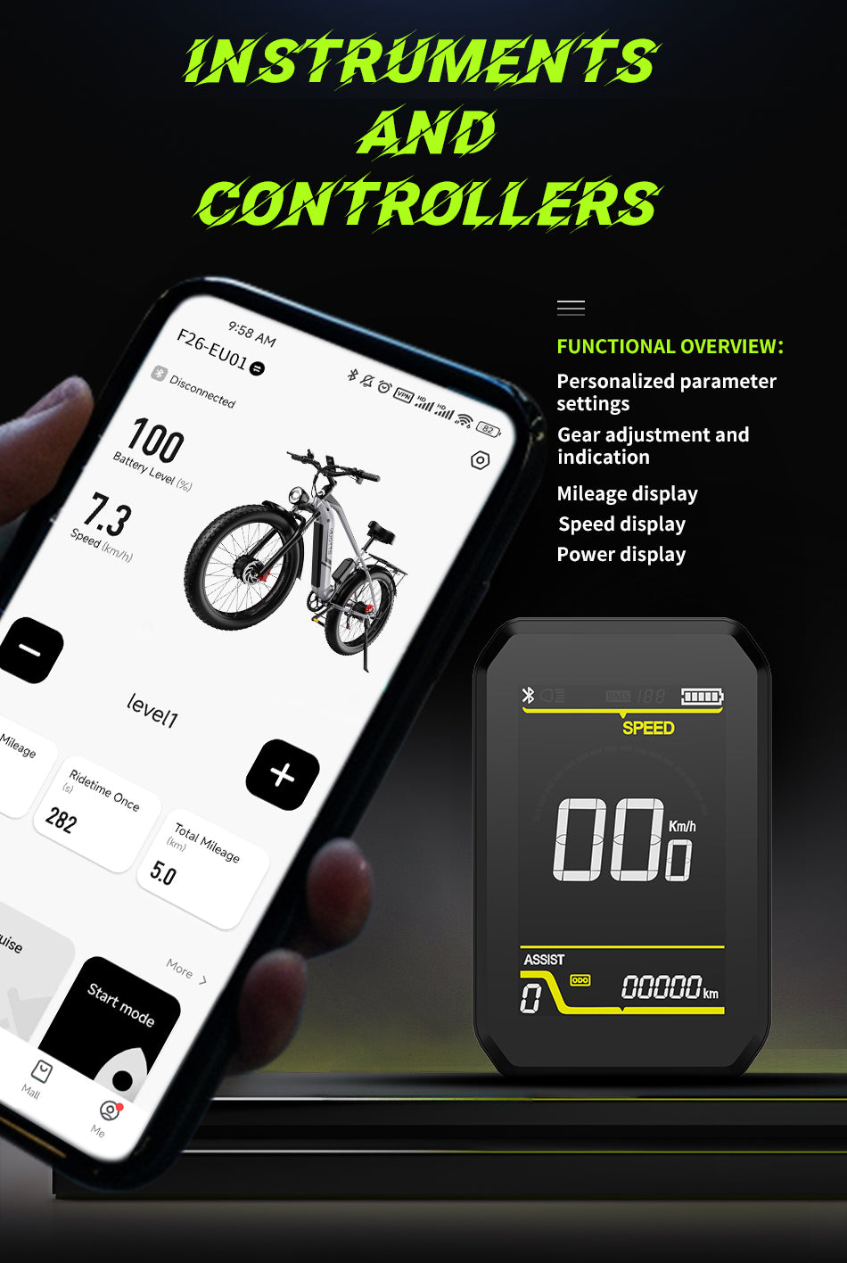 DUOTTS F26 PRO 750 W*2 Dvigubas Variklis DUOTTS F26 PRO 750 W*2 Dvigubas Variklis